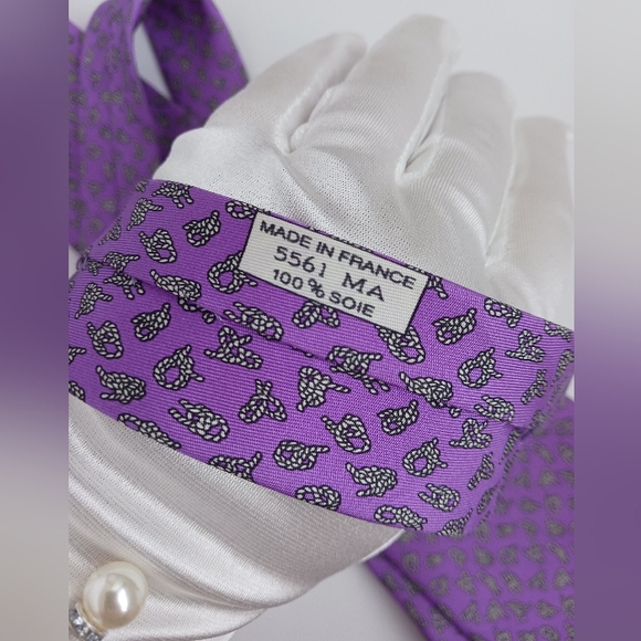 Hermès - Lavender Bolo Tie - Picture 5 of 8